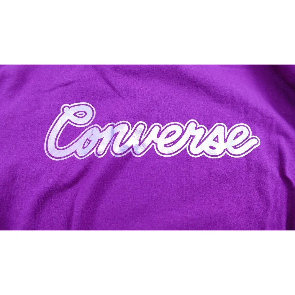 Converse All Star‎ Crop Top Youth Girls Size L (12-13yrs)T-Shirt Rose Maroon Nwt